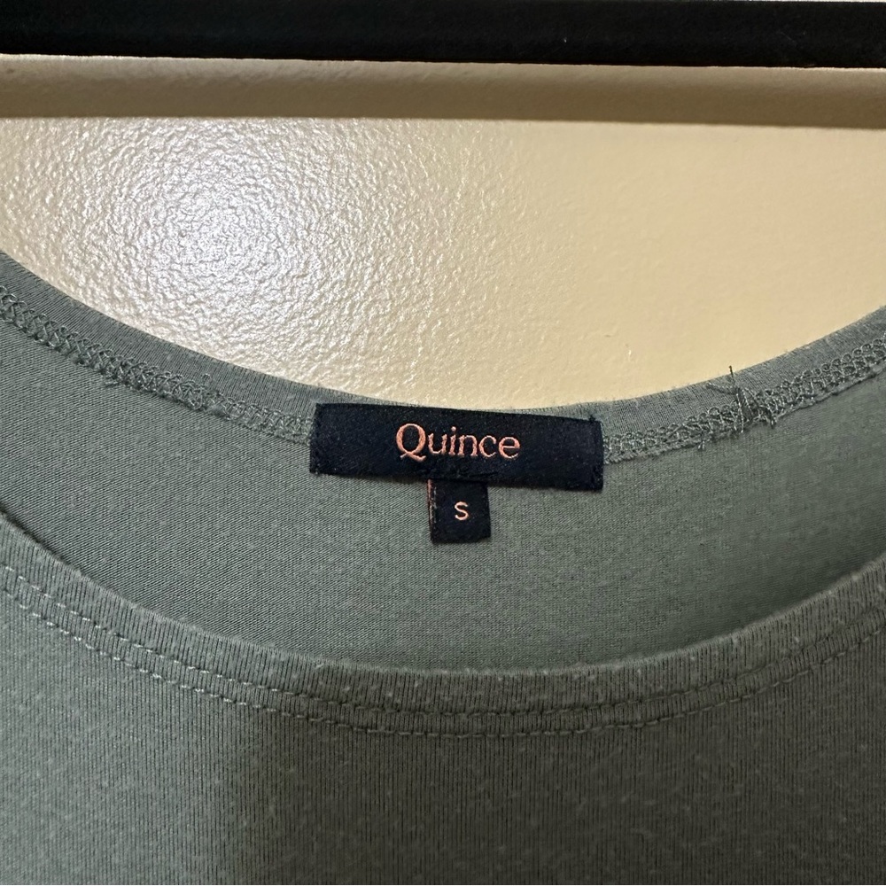 Quince Tencel Jersey Fit & Flare Dress Women S Sage Green - Picture 4 of 6